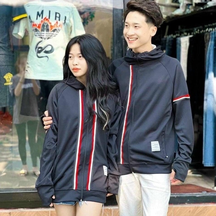 Áo chống nắng Thom nam nữ, áo đi nắng dày dặn mềm mịn thoáng mát,Có túi khoá