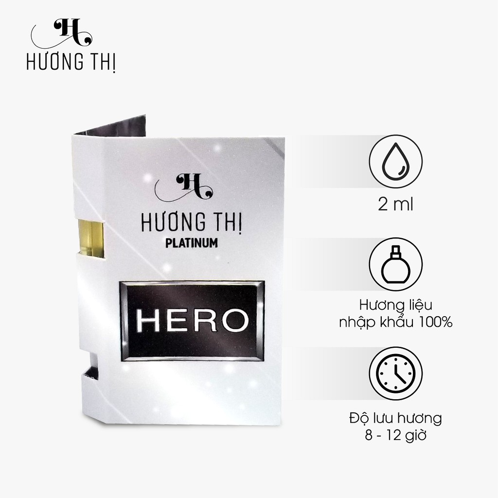 [Mẫu Thử] Nước Hoa Nam Hero Hương Thị Đẳng Cấp Quý Ông 2ml | Thế Giới Skin Care