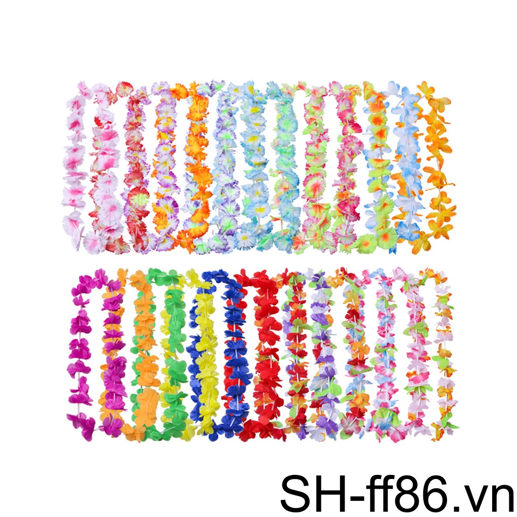 Set 50 Vòng Hoa Giả Phong Cách Hawaii Dùng Trang Trí Tiệc ff86