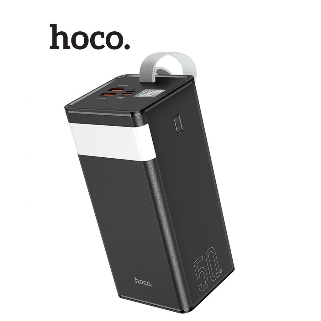 Pin dự phòng 22.5W Hoco J86A sạc nhanh PD20W dung lượng 50000mAh tích hợp màn hình Led và đèn pin