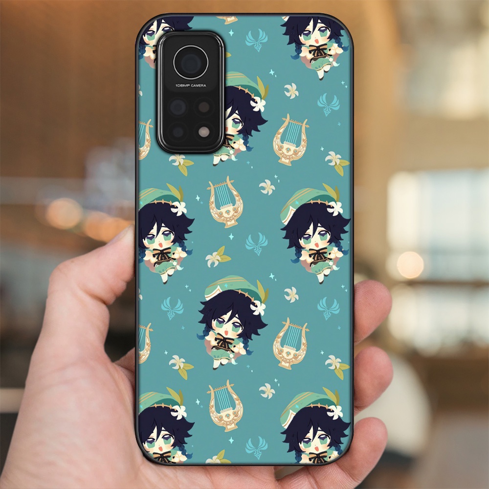 Ốp lưng Xiaomi Mi 10T Pro 5G viền đen in hình Venti Genshin Impact