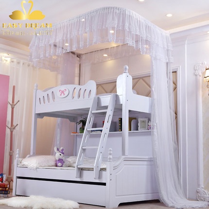Màn  khung dành cho giường tầng trẻ em không khoan tường_khung inox_vải tuyn cao cấp chống muỗi