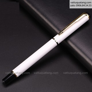 Phôi bút bi kim loại có nắp - màu trắng