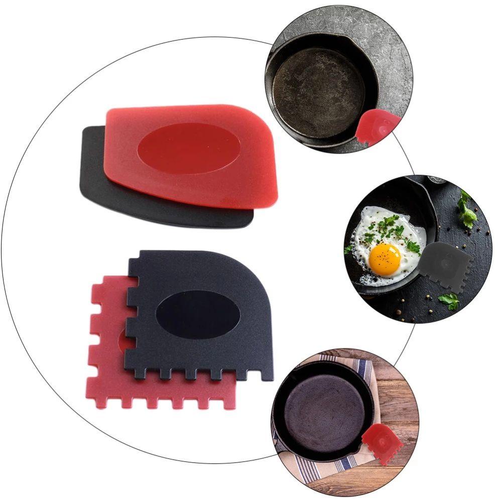Set 4 Dụng Cụ Làm Sạch Chảo Thiết Kế Mới Tiện Lợi Dễ Sử Dụng Cho Nhà Bếp