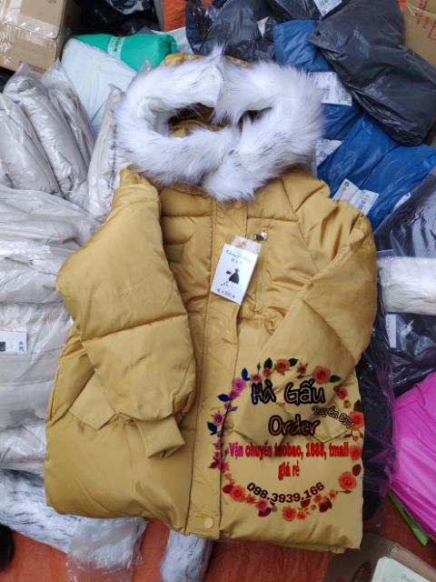 Áo Phao Béo Mũ Lông Nữ Chất Liệu Lót Lông Cao Cấp Tay Bo, Phao Đại hàn - Hà Gấu, có ảnh thật | BigBuy360 - bigbuy360.vn