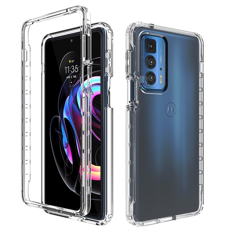 Ốp Điện Thoại Hybrid Trong Suốt Chống Sốc Chịu Được Sức Nặng 360 Độ 2 Trong 1 Cho Motorola Moto Edge 20 Pro 20 Lite Edge 2021