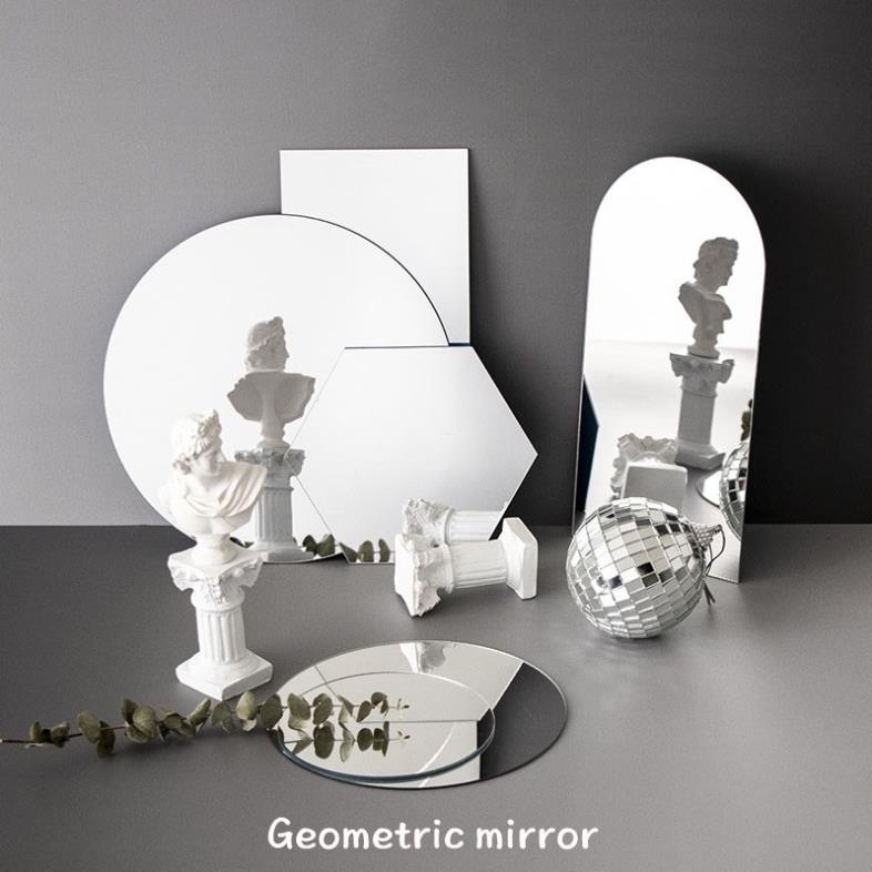 Decor Tấm gương đạo cụ chụp ảnh mỹ phẩm, trang sức, đồng hồ...
