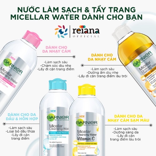 Nước Tẩy Trang GARNIER Micellar Cleaning Water - 400ml