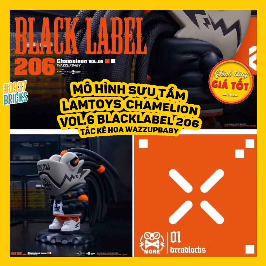 𝐂𝐇𝐀𝐌𝐄𝐋𝐄𝐎𝐍 𝐕𝐎𝐋.𝟎𝟔: 𝐁𝐋𝐀𝐂𝐊 𝐋𝐀𝐁𝐄𝐋 Đồ chơi mô hình Tắc kè Vol 6 Black Label 206 0937Bricks