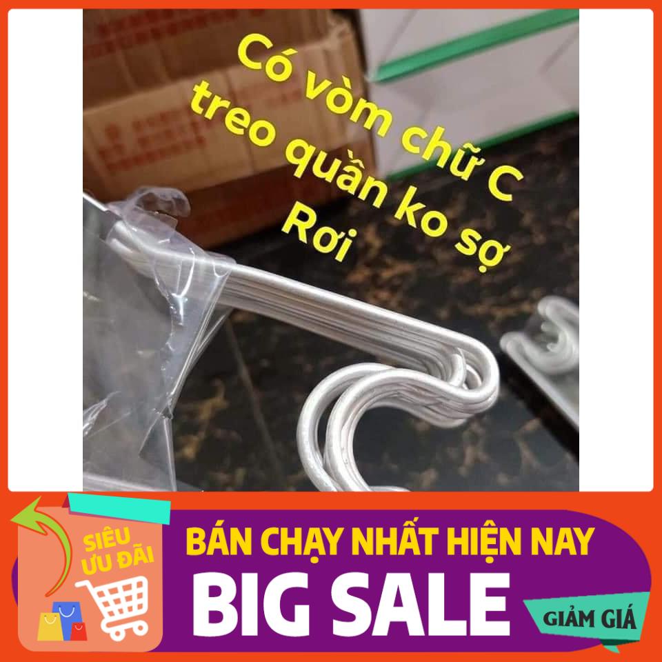 20 MÓC NHÔM TREO QUẦN ÁO CAO CẤP, Móc này cứng cáp , có miệng chữ C rất tiện khi Phơi Quần , hoặc Treo Tủ ko bị rơi Quần