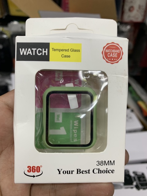 Ốp viền Apple watch 38/42/44 kèm kính cường lực