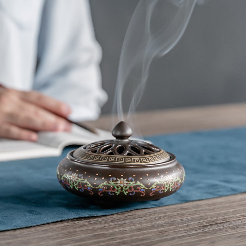 [ trong kho ] Lư hương thắp hương, lư hương gốm sứ thiết kế lư hương lư xông trầm hương đỉnh đốt nhang gốm sứ