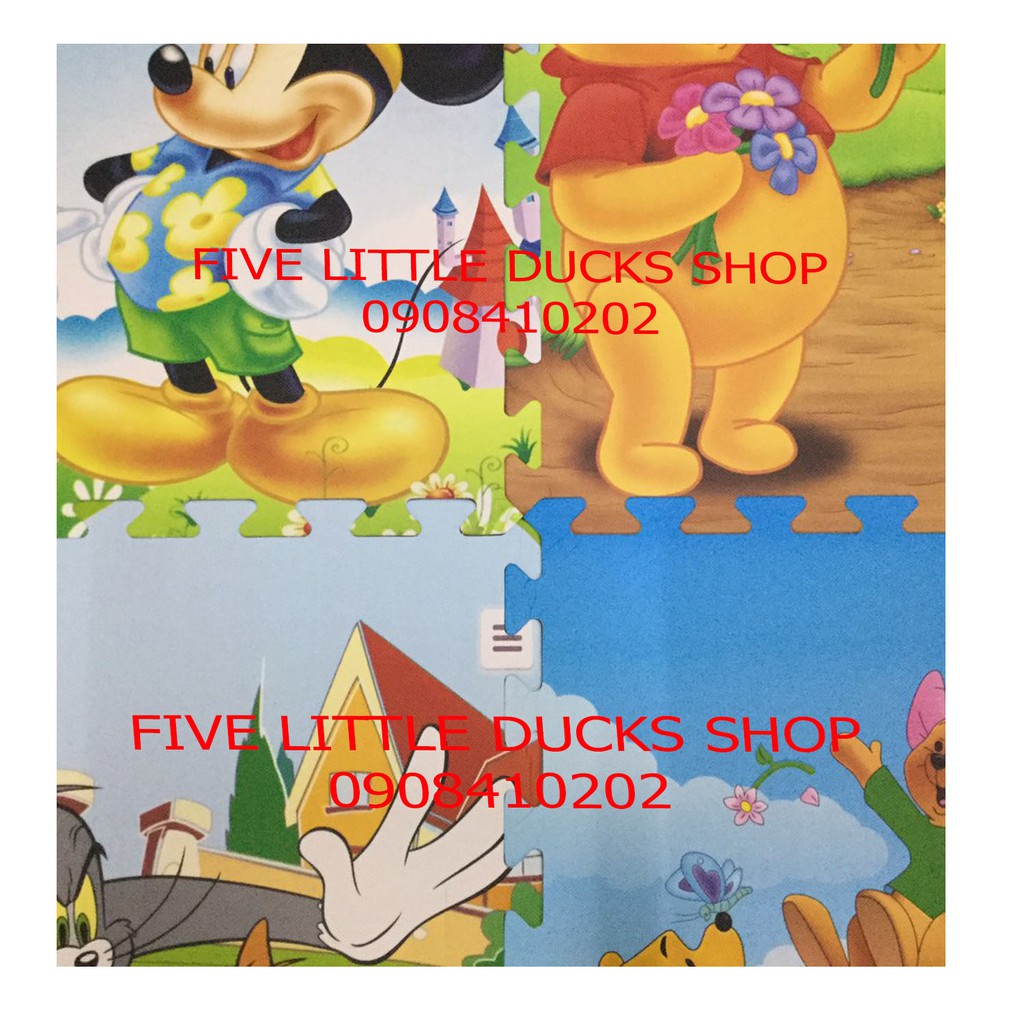 Bộ 4 Tấm Thảm Xốp Lót Sàn Hình Thú Disney Cho Bé - 60x60cm - EcoBaby