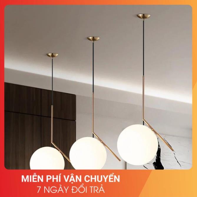 Đèn thả bàn ăn, đèn trang trí cao cấp hiện đại hình cầu trang nhã mạ vàng đẹp mắt MOON SKY - đã bao gồm bóng LED