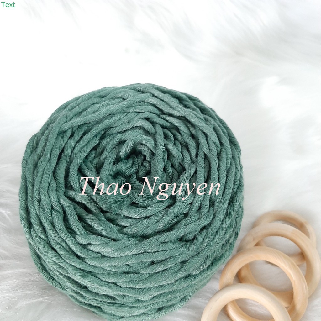 Dây thừng se  macrame , dây cotton 1 xoắn - 5mm. Nhiều màu sắc.