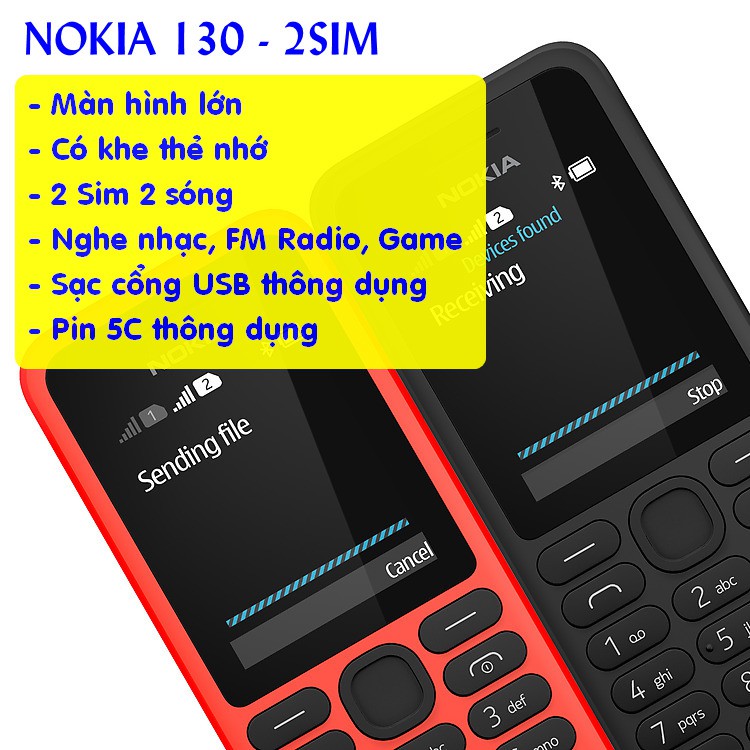 Điện Thoại Nokia 130 (2 Sim) Main Zin Chính Hãng | BigBuy360 - bigbuy360.vn