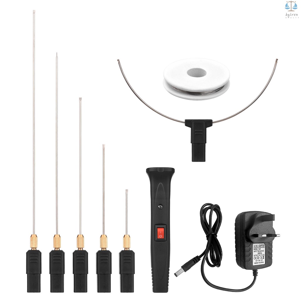 Bộ Máy Cắt Xốp Điện 24W Cầm Tay Với 5 Đầu Và 1 Đầu Cắt Xốp Thay Đổi Nhiệt Độ