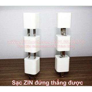 Củ Sạc iPhone 2 chấu hàng Foxconn có Logo Táo