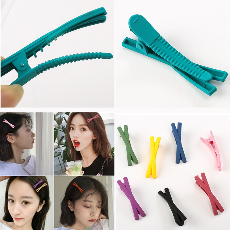 Kẹp tóc hình nơ màu trơn thời trang sáng tạo dễ thương cho nữ