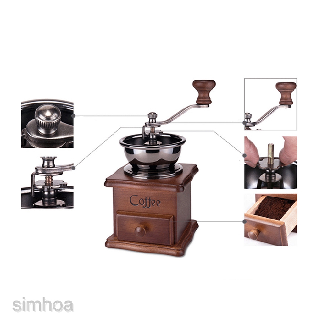 Máy Xay Cà Phê Mini Phong Cách Cổ Điển