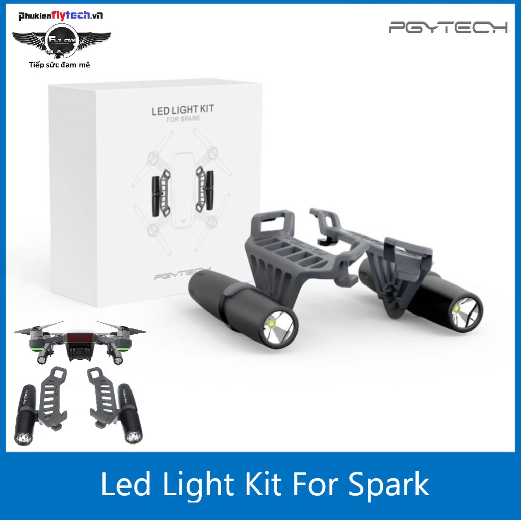 Đèn rọi cho Spark - PGYtech - Loại A - phụ kiện flycam DJI Spark chính hãng, sử dụng trong điều kiện thiếu ánh sáng
