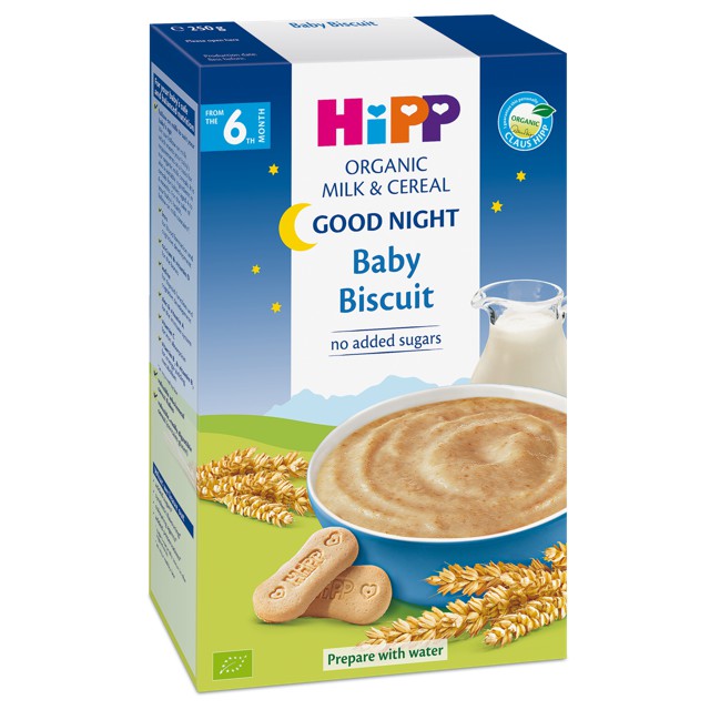 BỘT ĂN DẶM HIPP DATE MỚI Good Night Baby Biscuit 250g