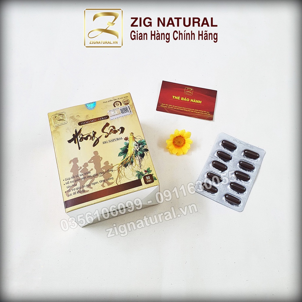 Viên đạm Tăng cân Hồng Sâm Gold Zig Natural hộp 90 viên