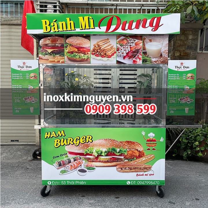 Xe bán bánh mì đẹp 1M2 SP0039