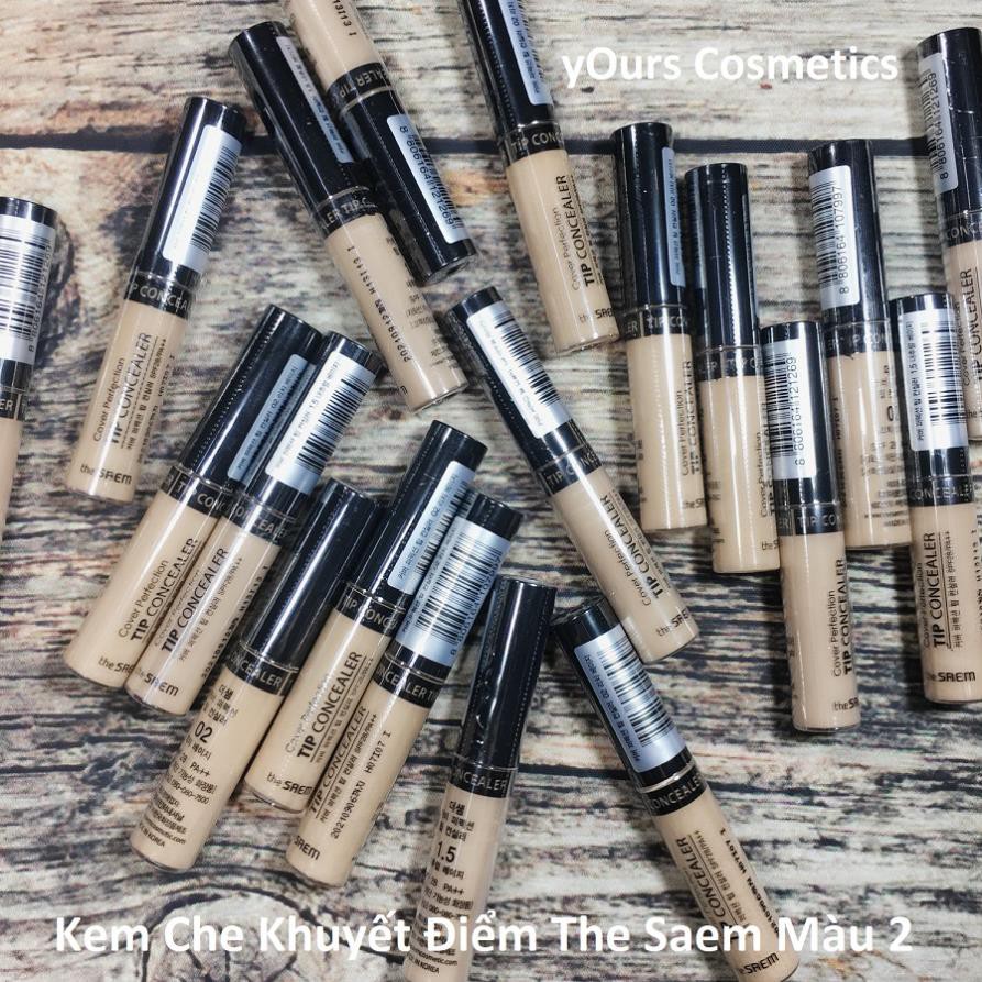 [Auth Hàn] Kem Che Khuyết Điểm The Saem Cover Perfection Tip Concealer màu 2.0