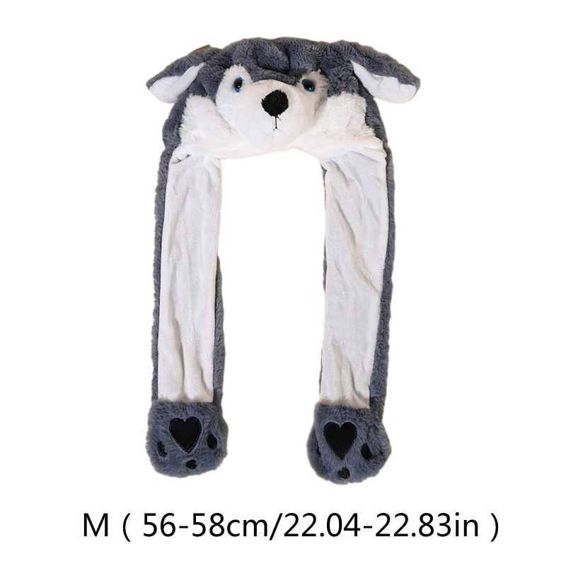 Mũ Trùm Đầu Hình Động Vật Bằng Lông Nhung Dễ Thương Xinh Xắn