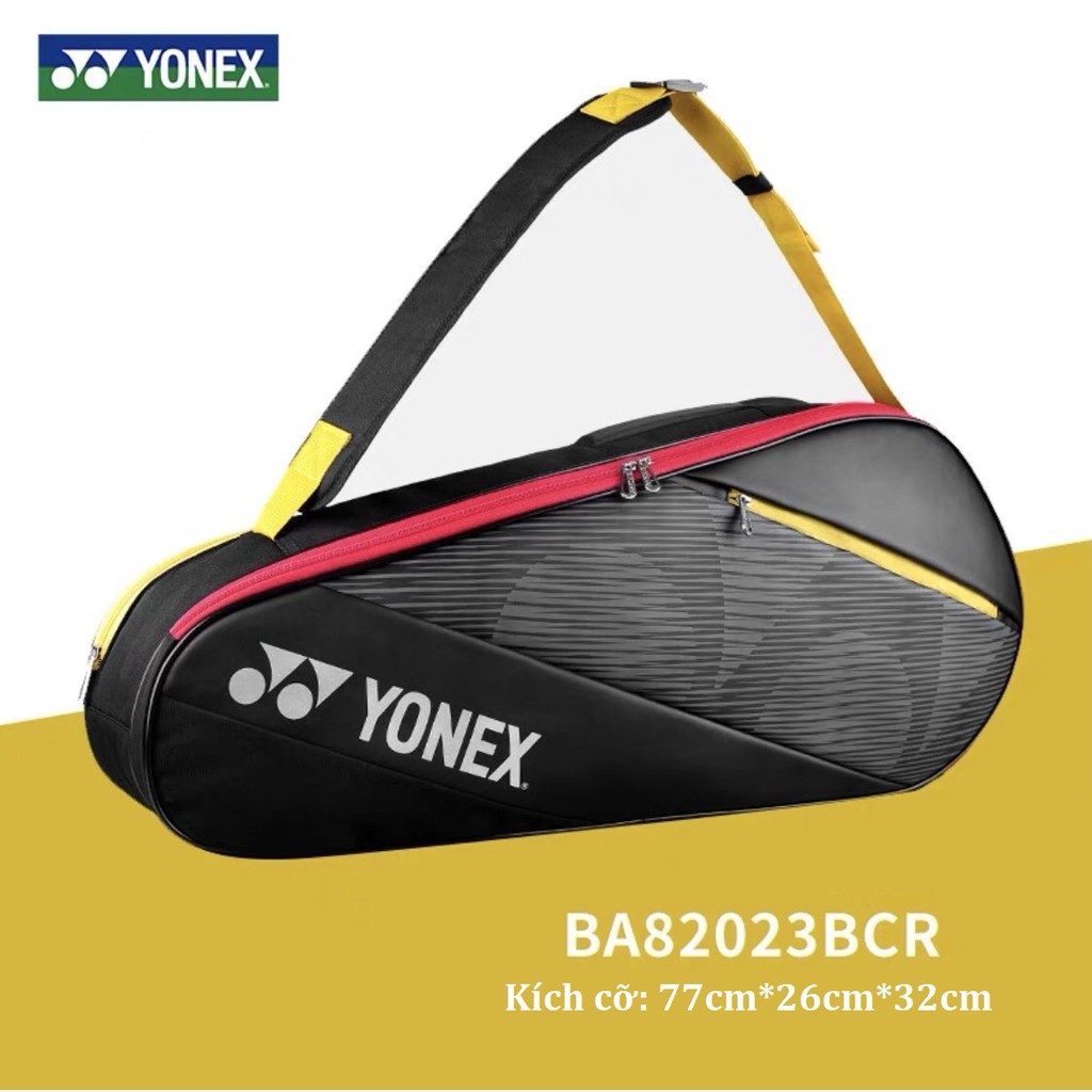[Mẫu 2021] Túi vợt cầu lông thể thao Yonex 82026CR vàng chuyên dụng, thiết kế rộng rãi, mẫu mã đa dạng