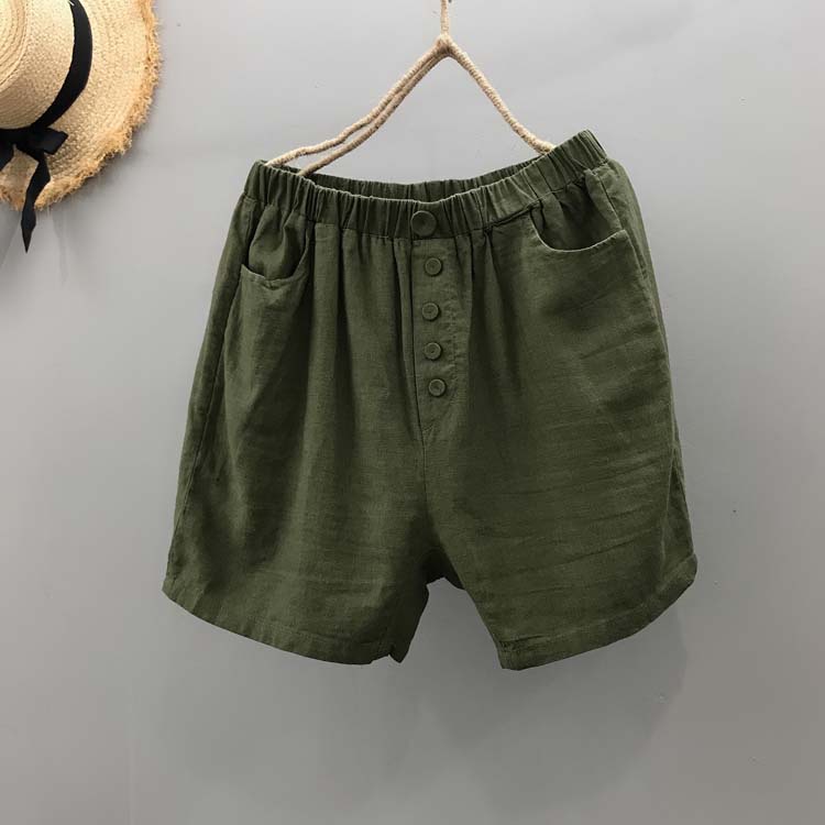 Quần Shorts Đũi nữ Vintage - Quần Đùi Nữ Thiết Kế Trẻ Trung, Năng Động I TQH06