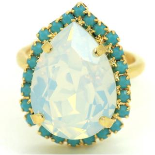 Nhẫn Bạc Đính Đá Opal Lửa Tự Nhiên
