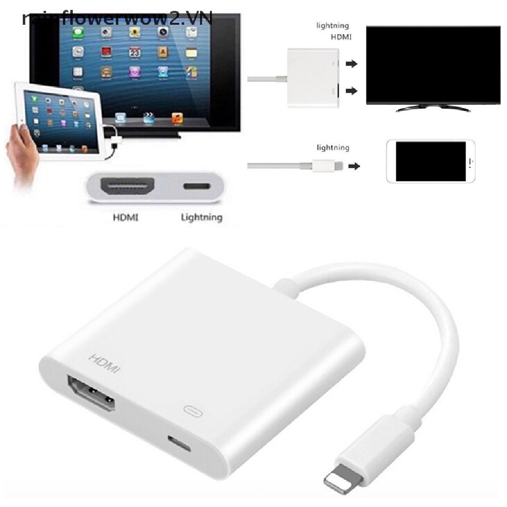Cáp Chuyển Đổi Lightning 8Pin Sang HDMI Chuyên Dụng Cho iPhone 8 7 X iPad