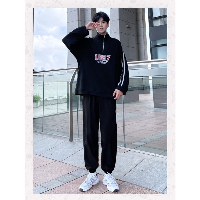 Áo POLO Dài Tay Cặp Đôi 1987 Sành Điệu, Nỉ Ngoại Dày Dặn Mịn Ảnh Thật Siêu Thời Trang Thu Đông 2022