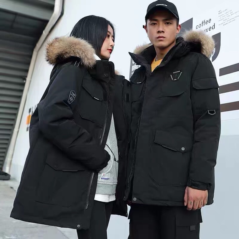 Áo khoác phao parka đại hàn giống running man đồ đôi cho nam nữ đều mặc được