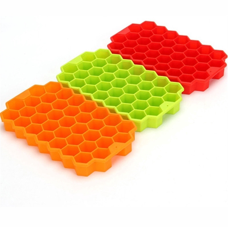 Khuôn làm đá viên DIY 37 ngăn dạng tổ ong tiện lợi