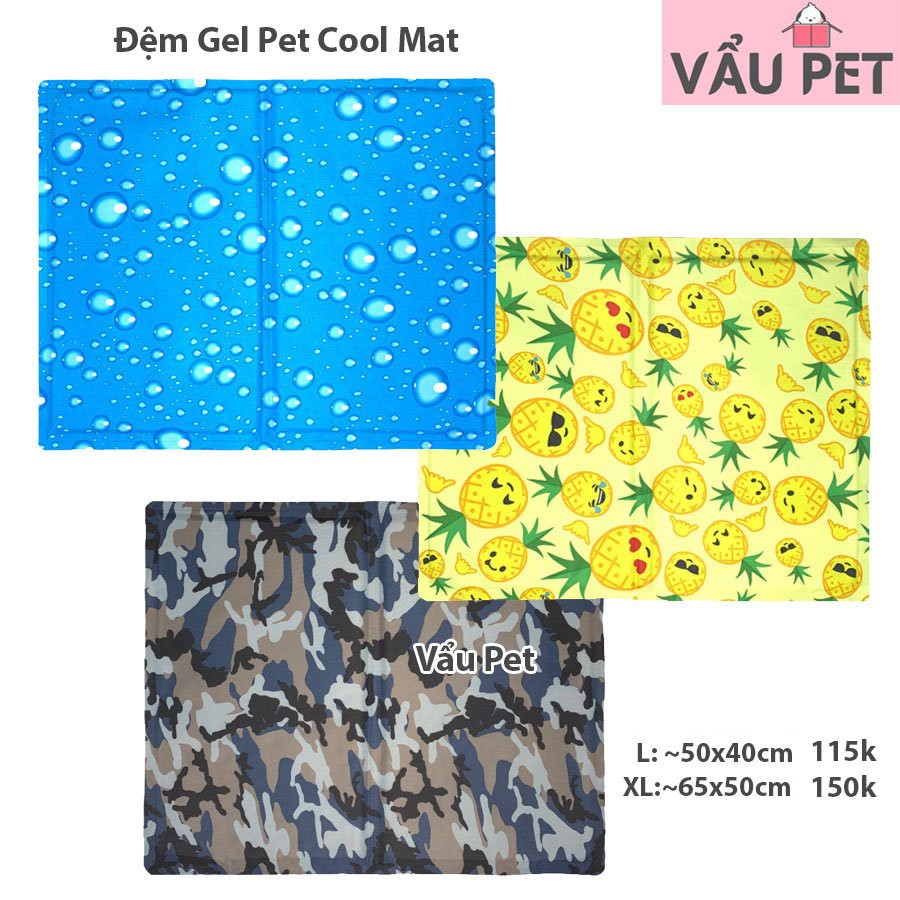 [Pet Cool Mat] Đệm Gel làm mát cho chó mèo thú cưng - Thảm nước làm mát cho chó mèo