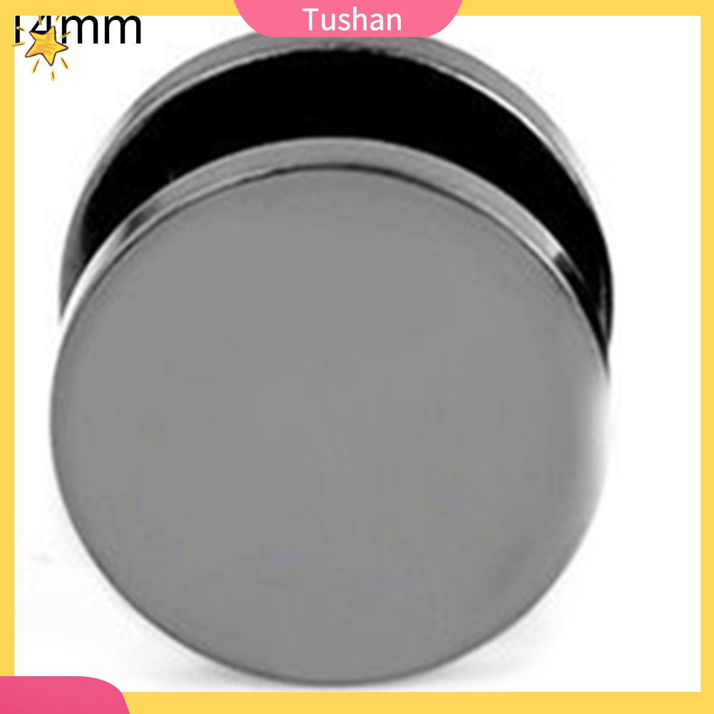 Khuyên Tai Nam Thép Không Gỉ Màu Đen 3mm - 14mm