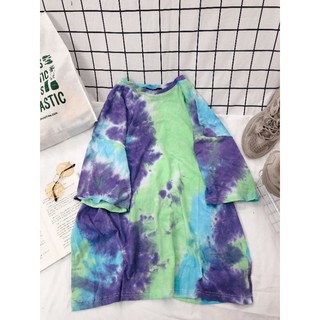 Áo thun loang màu ulzzang form rộng - ẢNH THẬT