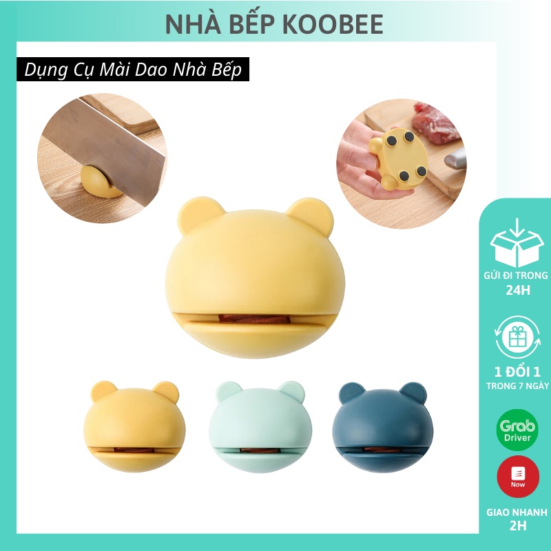 Dụng cụ mài dao kéo hình ếch 3 màu dễ thương - Đồ mài dao mini bền đẹp tiện dụng (NB41)