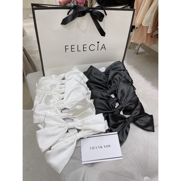 Nơ kẹp tóc lụa Felecia