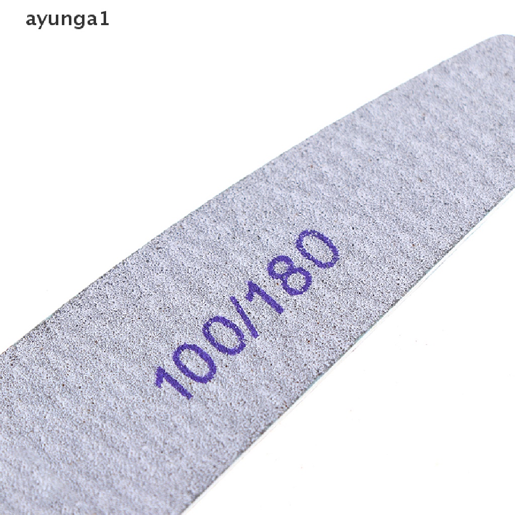 [ayunga1] 10pcs/Lot Wooden Nail Files Professional Nail Buffer 100/180 Wood Nail File [new]