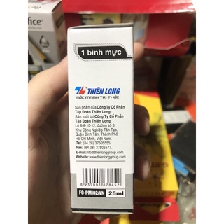 Mực lông dầu Thiên Long- màu đen- fle office- 25 ml