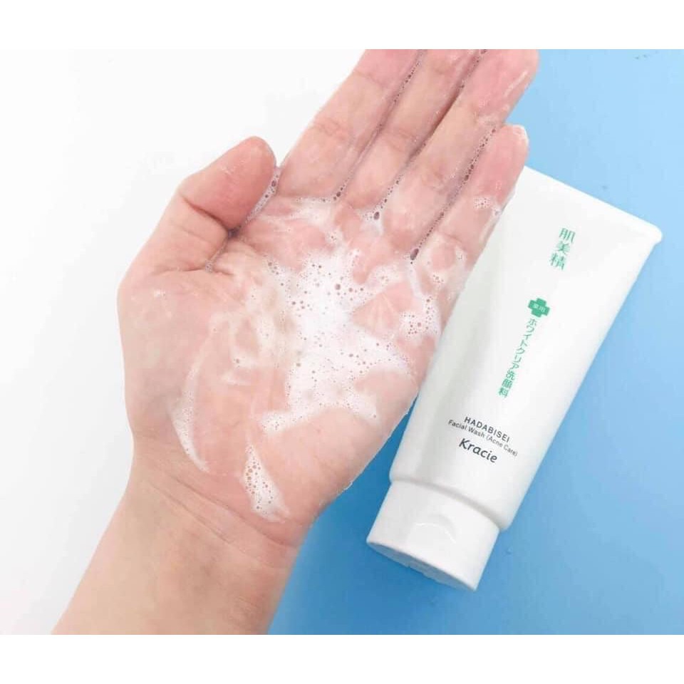 Sữa rửa mặt dành cho da mụn - dưỡng trắng da FREE SHIP - SRM Kracie Hadabisei 110g [cleanser]