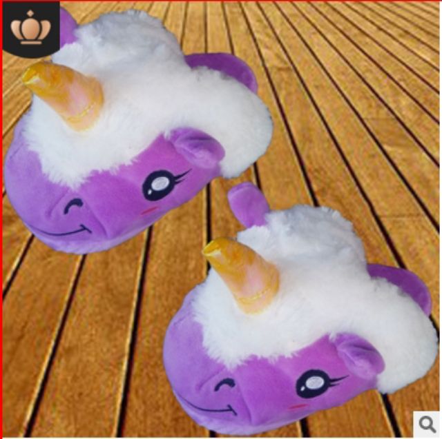 Dép bông hình thú unicon