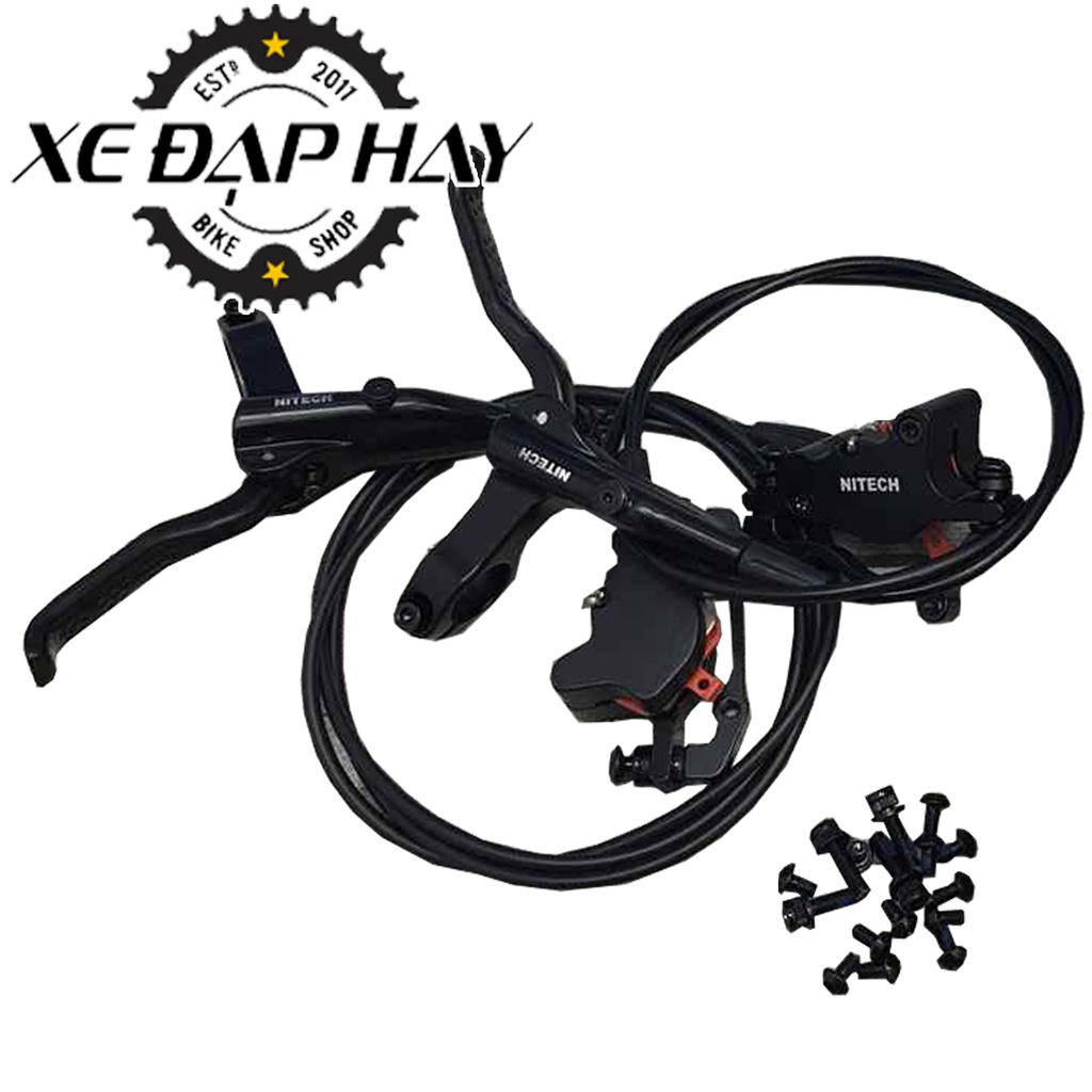 Bộ Phanh Dầu Xe Đạp Chính Hãng NITECH | Phù Hợp Dùng Cho Xe MTB, Touring Bánh 26 &amp; 27.5 Inch | Bộ Thắng Đĩa Dầu