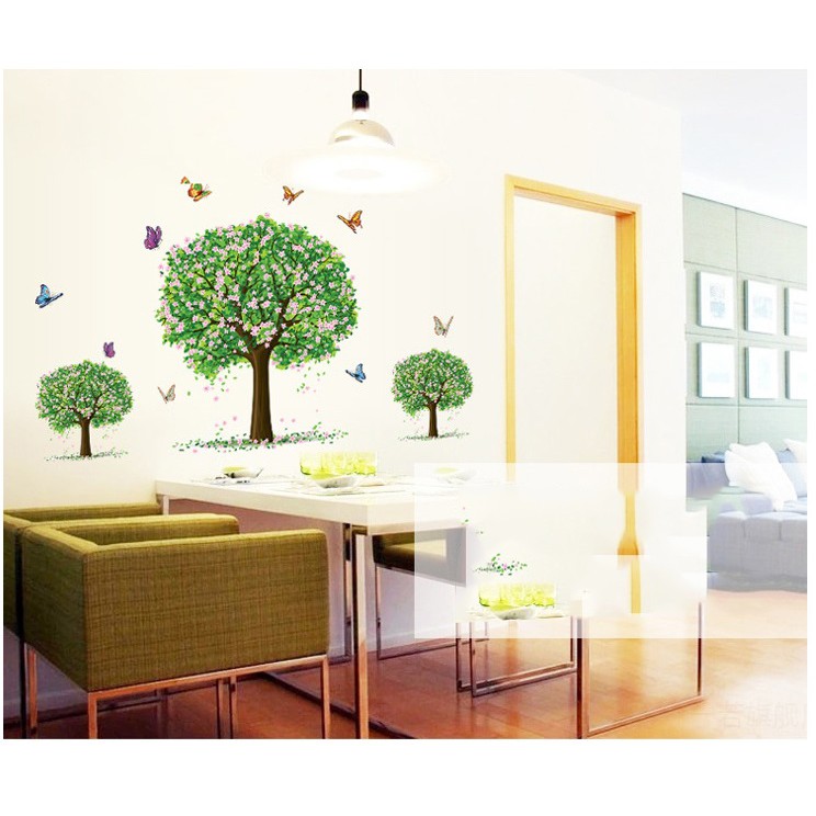 Decal trang trí cây xanh ⚡ FREESHIP ⚡ mùa xuân AmyShop DCX053 ( 70 x 115 cm)