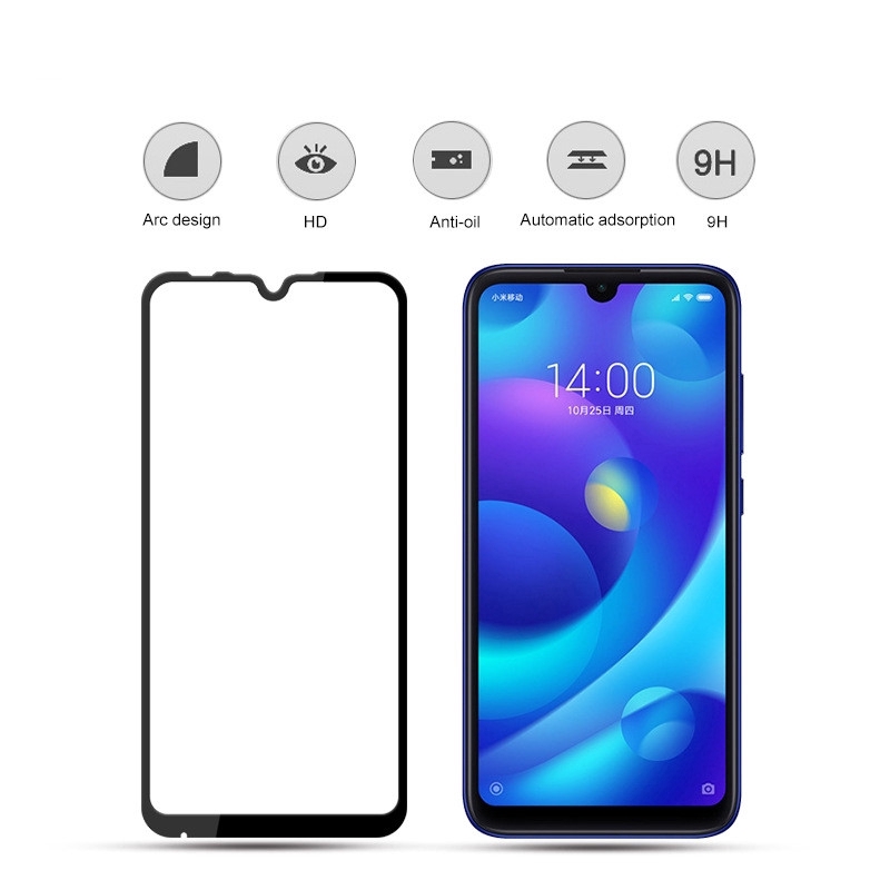 Kính cường lực bảo vệ toàn màn hình/ ống kính máy ảnh 9D cho Xiaomi Redmi Note 7/Redmi Note 7 Pro