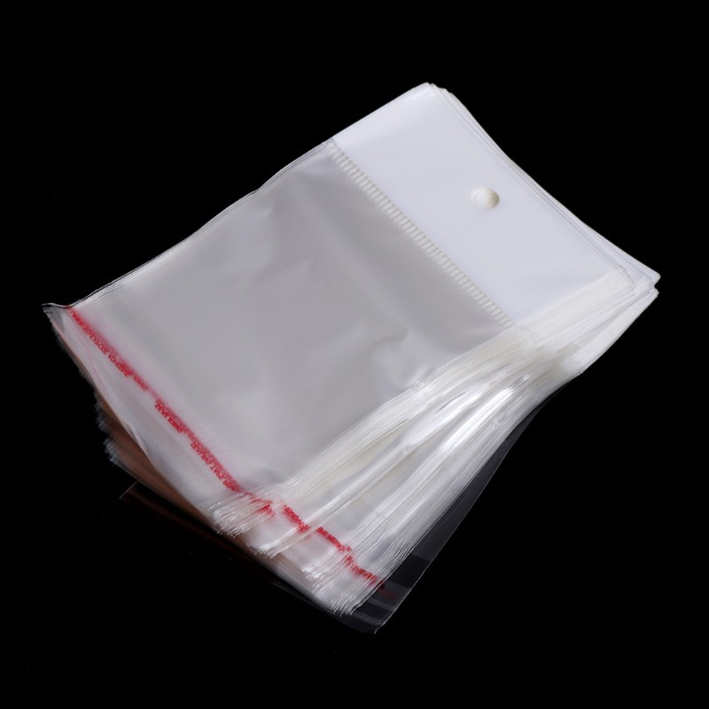 Set 100 túi nhựa đựng trang sức trong suốt tiện dụng 6x8cm